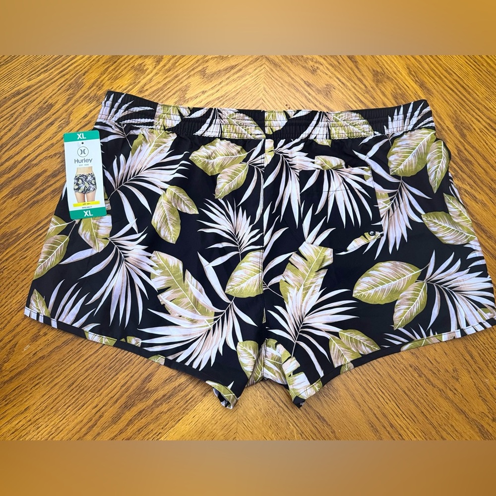 Set of 2 / women's HURLEY UPF 50 Inseam 3 Swim SHORT XL Orange Floral/Blac - Picture 8 of 11